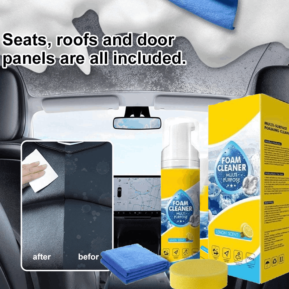 Leather Cleaner Interior - Limpiador de Espuma Multiusos para Interiores